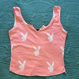🎀🐰 PLAYBOY X YANDY CUT OFF CROP BUNNY TANK🐰🎀